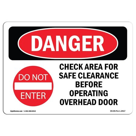 SIGNMISSION OSHA Danger Sign, 12" Height, 18" Width, Rigid Plastic, Chemical Spray In Progress, Landscape OS-DS-P-1218-L-2417